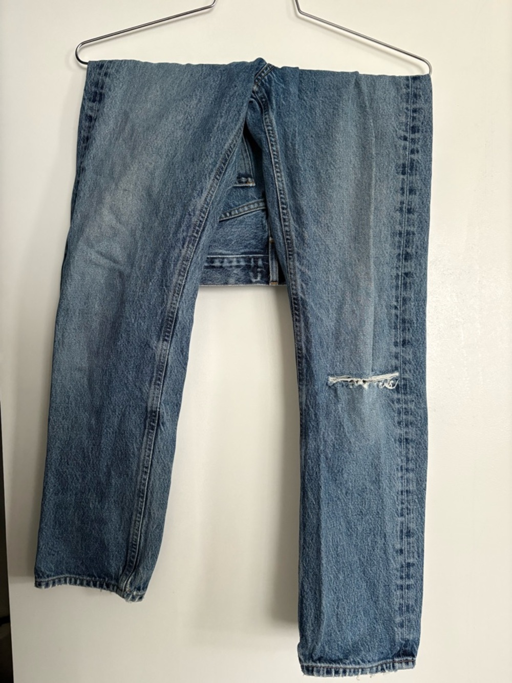 AGOLDE Straight Leg Light Blue Denim Jeans- fits 24 - Picture 2 of 2